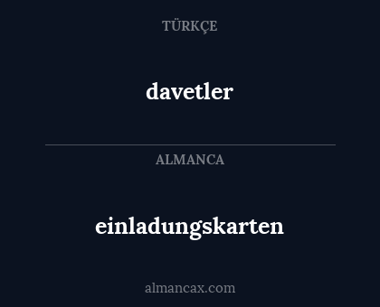 einladungskarten - davetler