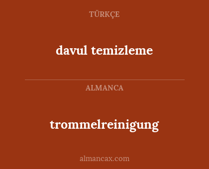 davul temizleme - trommelreinigung
