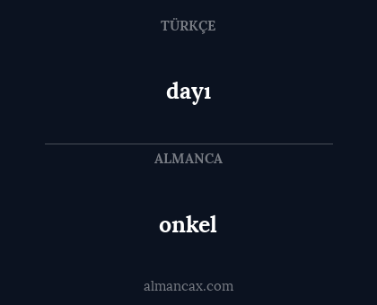 onkel - dayı