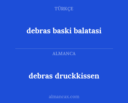 debras baski balatasi - debras druckkissen
