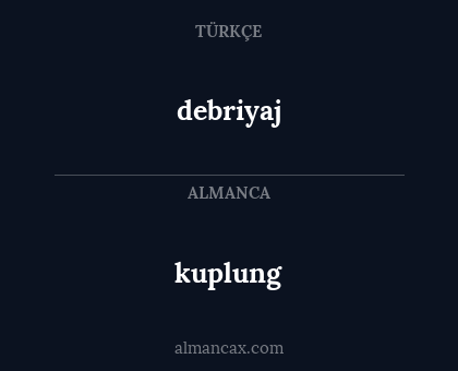 debriyaj - kuplung