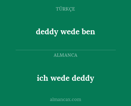 deddy wede ben - ich wede deddy