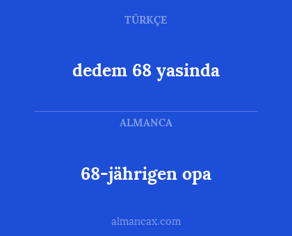 68-jährigen opa - dedem 68 yasinda