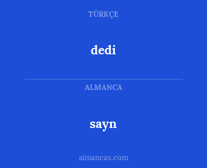 dedi - sayn