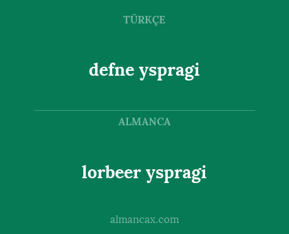 defne yspragi - lorbeer yspragi