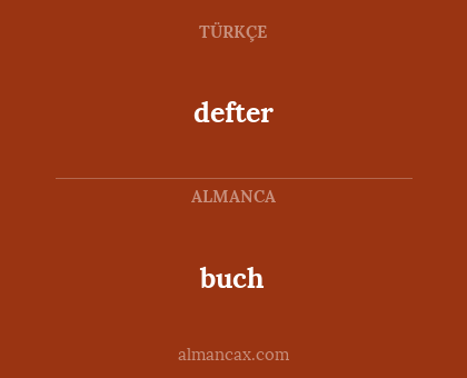 buch - defter