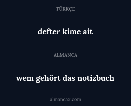 defter kime ait - wem gehört das notizbuch