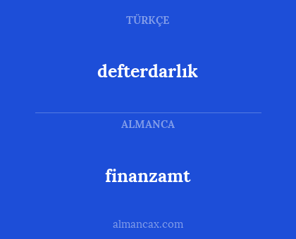 defterdarlık - finanzamt