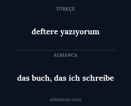 deftere yazıyorum - das buch, das ich schreibe