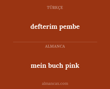 mein buch pink - defterim pembe
