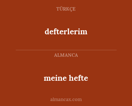 defterlerim - meine hefte
