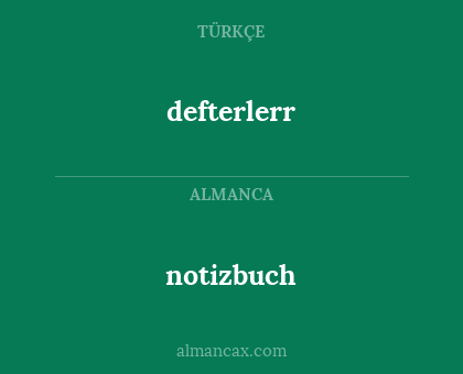defterlerr - notizbuch