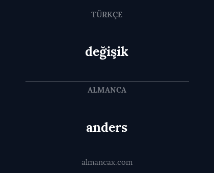 değişik - anders