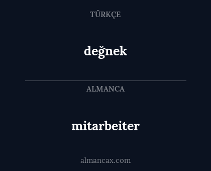 mitarbeiter - değnek