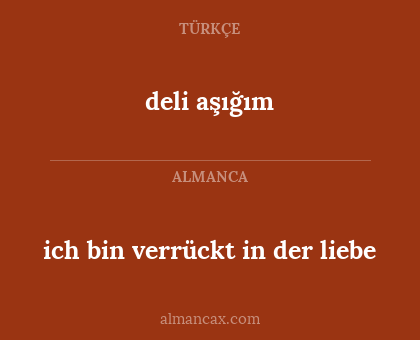 deli aşığım - ich bin verrückt in der liebe