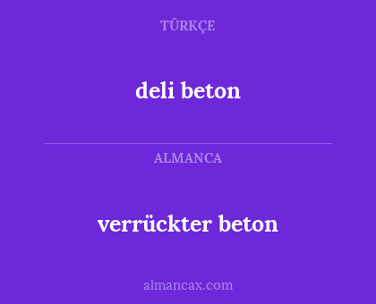 deli beton - verrückter beton