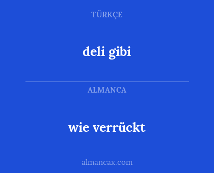 wie verrückt - deli gibi