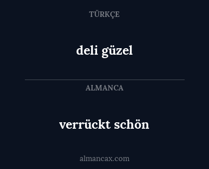 deli güzel - verrückt schön
