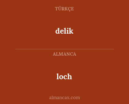 delik - loch