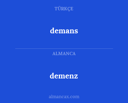 demenz - demans