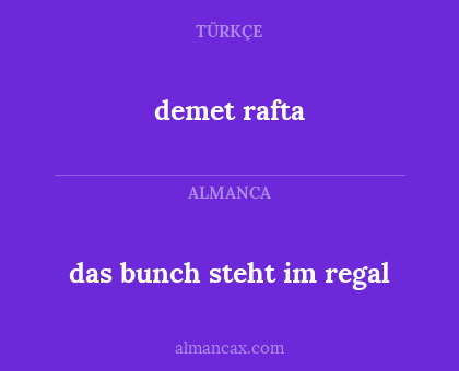 demet rafta - das bunch steht im regal