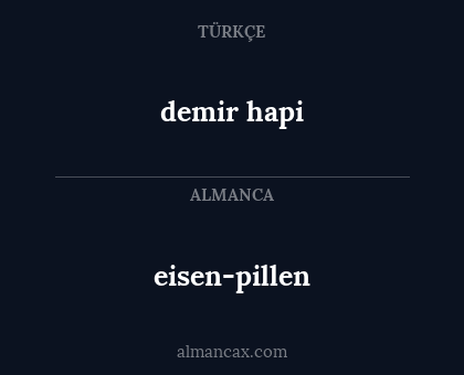eisen-pillen - demir hapi
