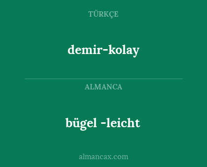 bügel -leicht - demir-kolay