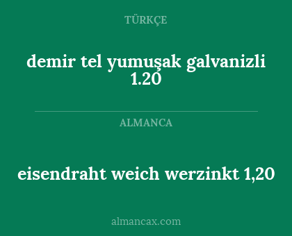 eisendraht weich werzinkt 1,20 - demir tel yumuşak galvanizli 1.20