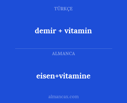 eisen+vitamine - demir + vitamin