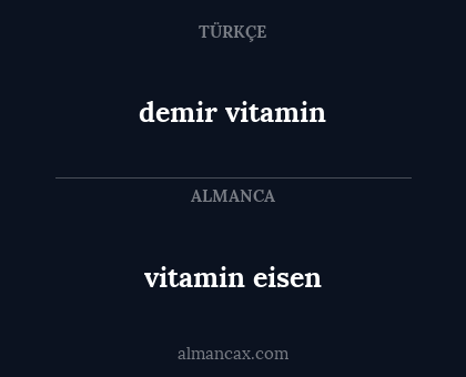 demir vitamin - vitamin eisen