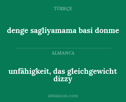 denge sagliyamama basi donme - unfähigkeit, das gleichgewicht dizzy