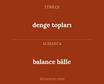 balance bälle - denge topları