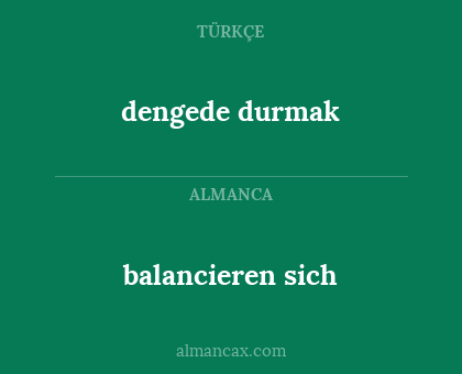 balancieren sich - dengede durmak