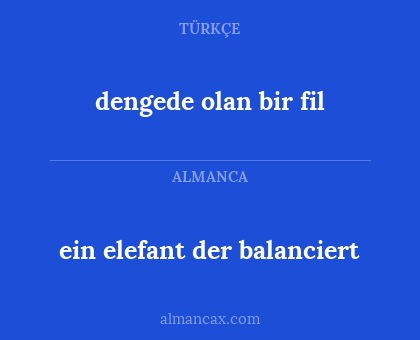 dengede olan bir fil - ein elefant der balanciert