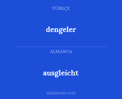 dengeler - ausgleicht