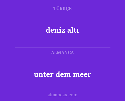 deniz altı - unter dem meer