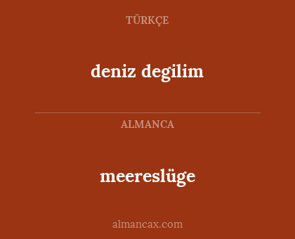 deniz degilim - meereslüge
