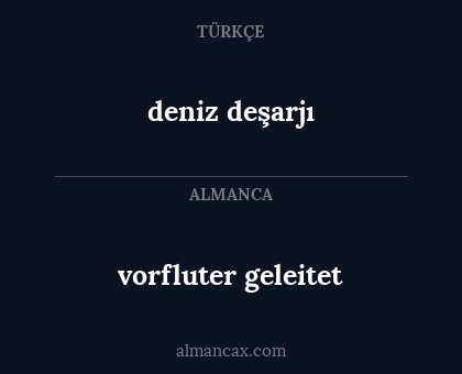 vorfluter geleitet - deniz deşarjı