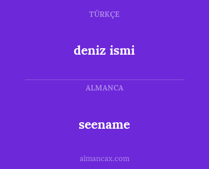 seename - deniz ismi