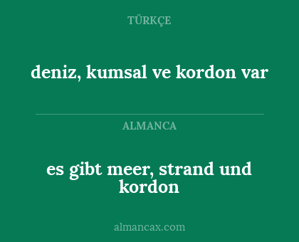 deniz, kumsal ve kordon var - es gibt meer, strand und kordon
