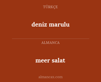 meer salat - deniz marulu