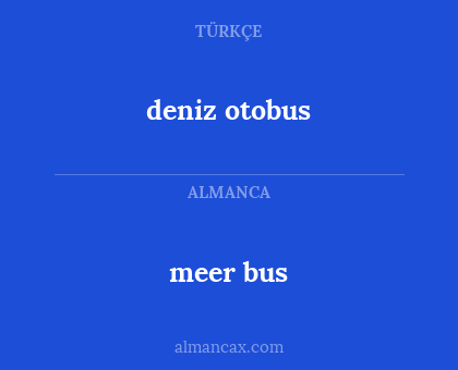 meer bus - deniz otobus