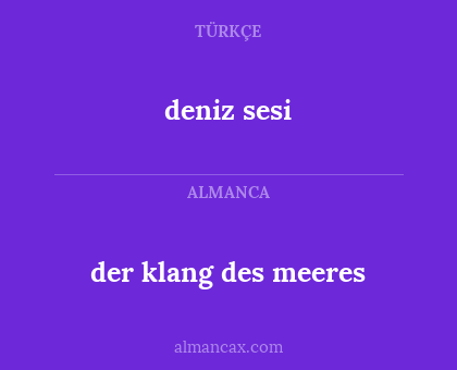 der klang des meeres - deniz sesi