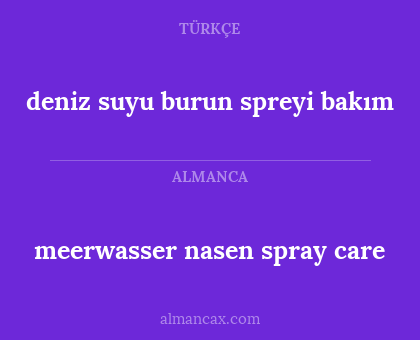 deniz suyu burun spreyi bakım - meerwasser nasen spray care