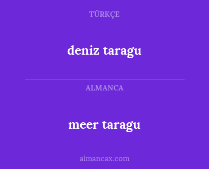 meer taragu - deniz taragu