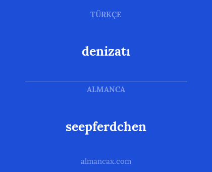 denizatı - seepferdchen