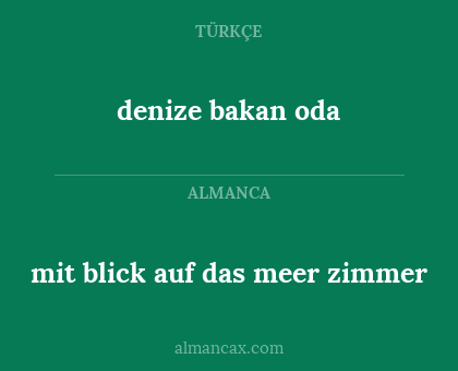 mit blick auf das meer zimmer - denize bakan oda