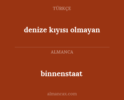 binnenstaat - denize kıyısı olmayan