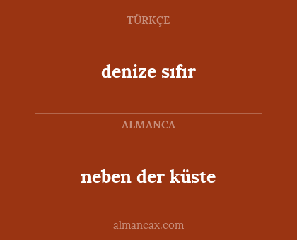 denize sıfır - neben der küste