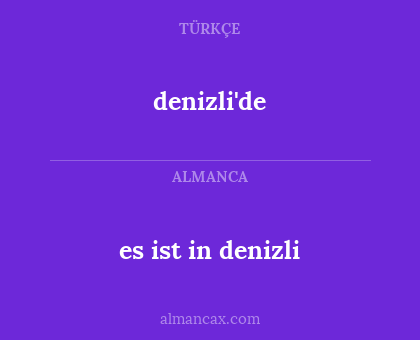denizli'de - es ist in denizli